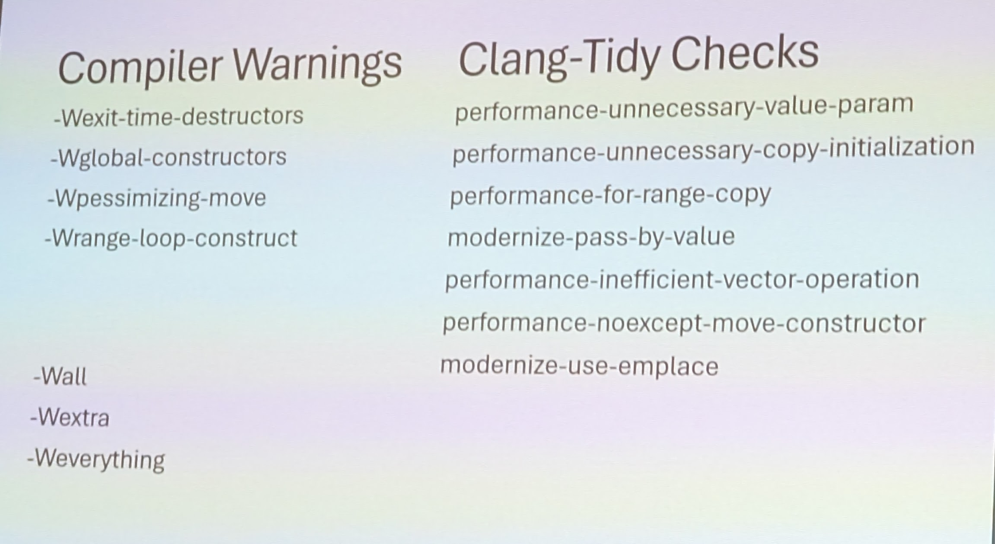clang-tidy useful tools